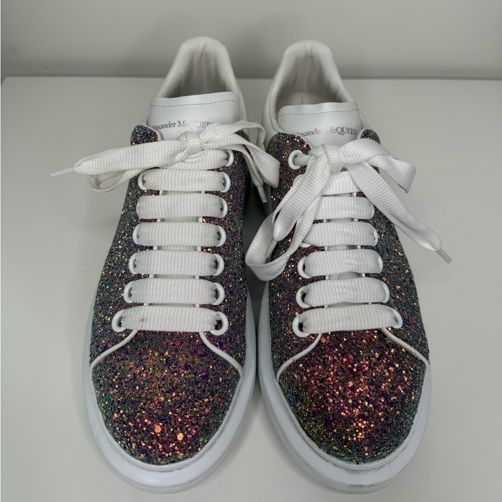 Alexander McQueen Women's Oversized "Glitter" Sneaker - Size 38.5 - Picture 4 of 11
